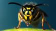 Head-on view of the common wasp