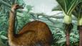 Giant moa in dense forest