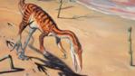 Coelophysis walking on sand