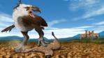 Terror bird with prey