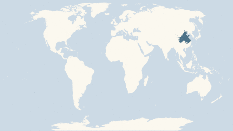 Map showing the distribution of the Chinese giant salamander taxa