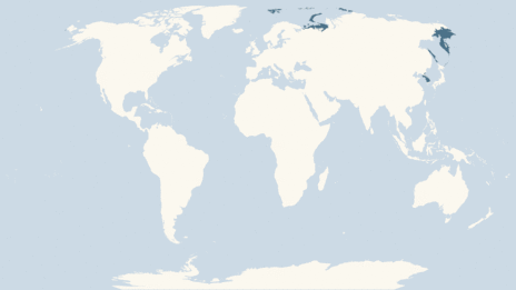 Map showing the distribution of the Guillemot taxa
