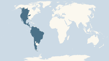 Map showing the distribution of the Puma taxa