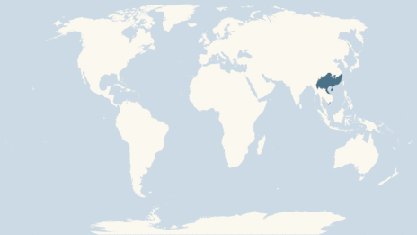 Map showing the distribution of the François' langur taxa
