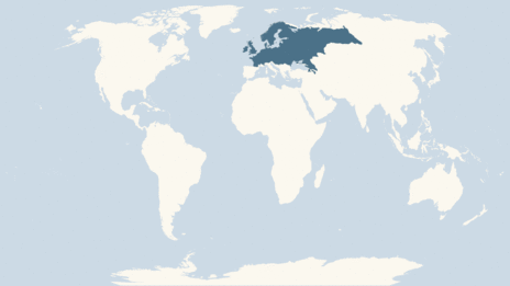 Map showing the distribution of the Great crested newt taxa