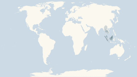 Map showing the distribution of the Hylobates gibbons taxa