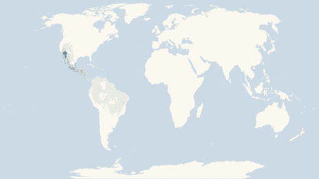 Map showing the distribution of the Iguanas taxa