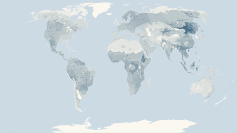 Map showing the distribution of the Owls taxa