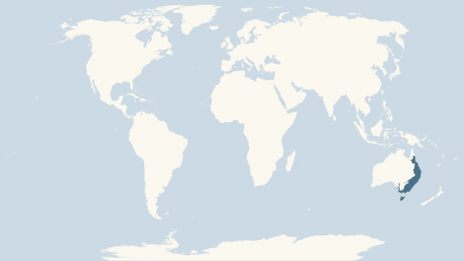 Map showing the distribution of the Platypus taxa