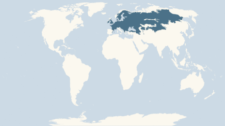 Map showing the distribution of the Sand lizard taxa