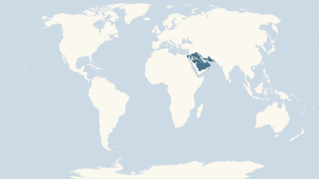 Map showing the distribution of the Socotra cormorant taxa