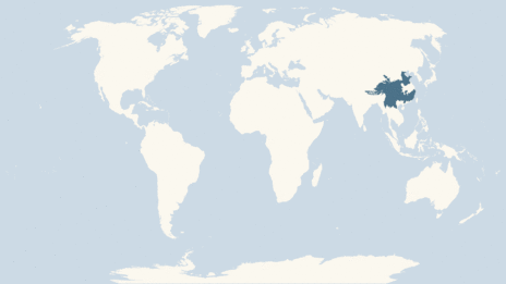 Map showing the distribution of the Temminck's tragopan taxa