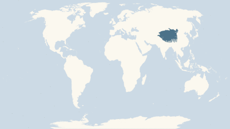 Map showing the distribution of the Tibetan fox taxa