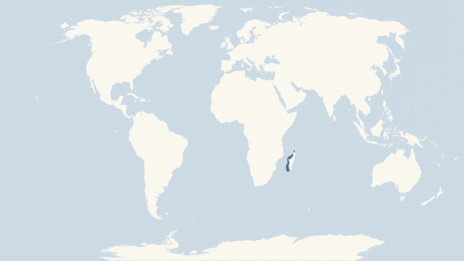 Map showing the distribution of the Verreaux's sifaka taxa