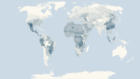 Map showing the distribution of the Vipers taxa