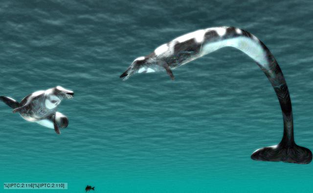 A pair of the early whales known as Basilosaurus