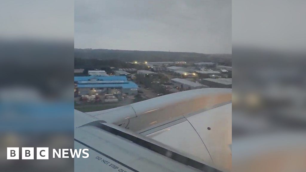 Watch As Plane Aborts Landing In Aberdeen During Storm Babet Bbc News