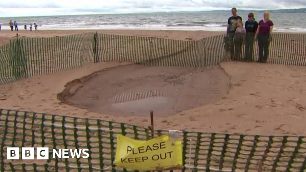 Work Begins To Solve Sinkhole Mystery At Exmouth Beach BBC News