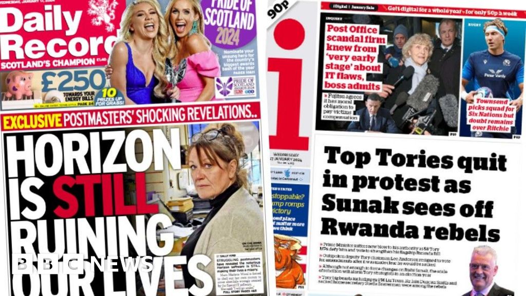 Scotland S Papers Post Office Scandal And Rwanda Vote Row