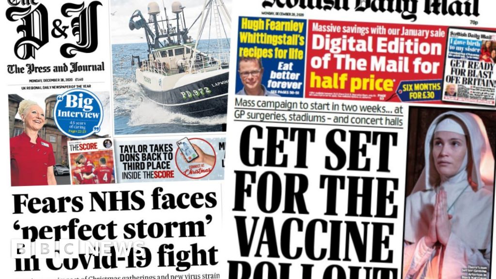 Scotland S Papers Nhs Facing Perfect Storm And New Vaccine Rollout