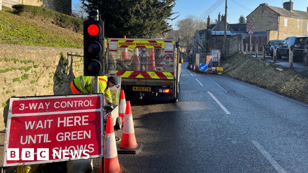 Sherborne A Roadworks Removed After A Year Of Delays Bbc News