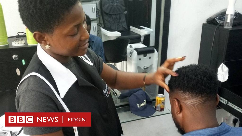Female Barber Wey Dey Turn Men Head For Lagos Bbc News Pidgin