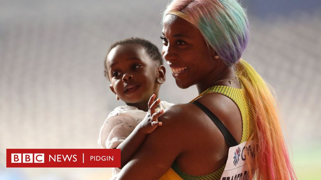 Shelly Ann Fraser Pryce Na Di First Mama To Win World 100m Title Bbc