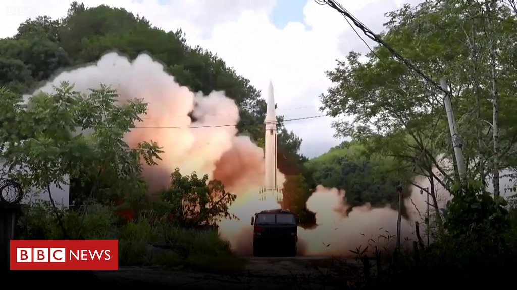 O Momento Em Que China Lan A M Sseis Em Dire O A Taiwan Bbc News Brasil