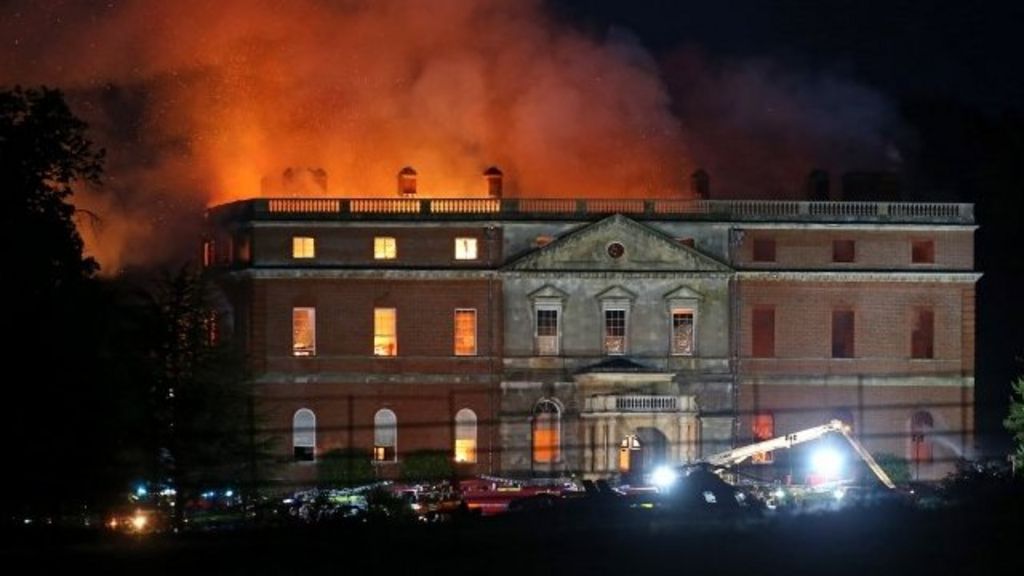 VIDEO: Inside fire gutted shell of stately home