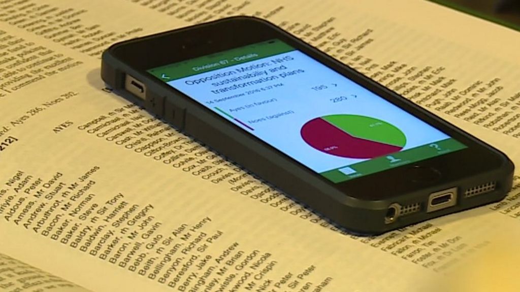 House of Commons app to show how MPs have voted