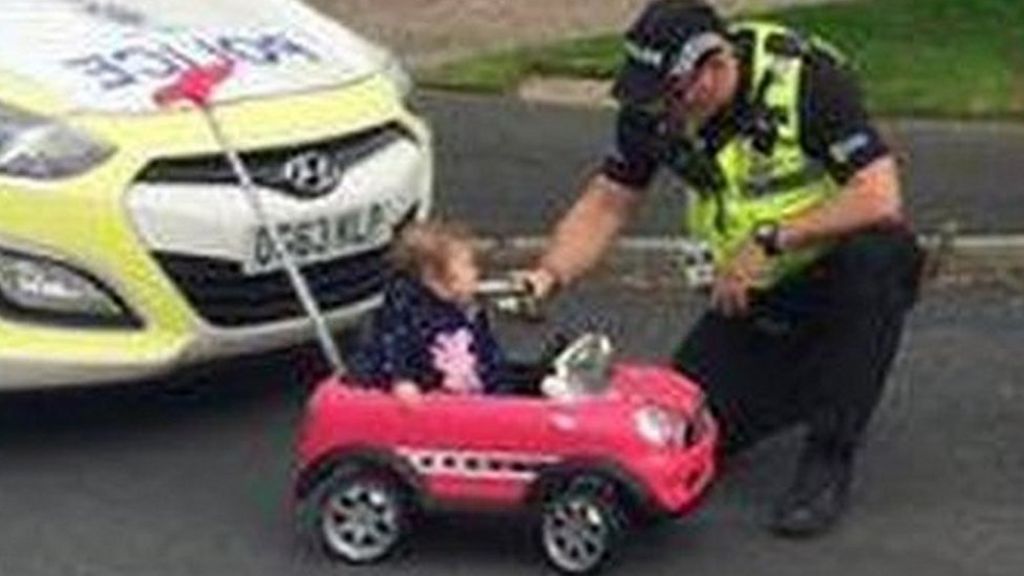 Toddler 'breathalysed' by joking police in Cheshire