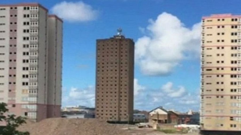 'Eyesore' Blackpool flats demolished in controlled explosions