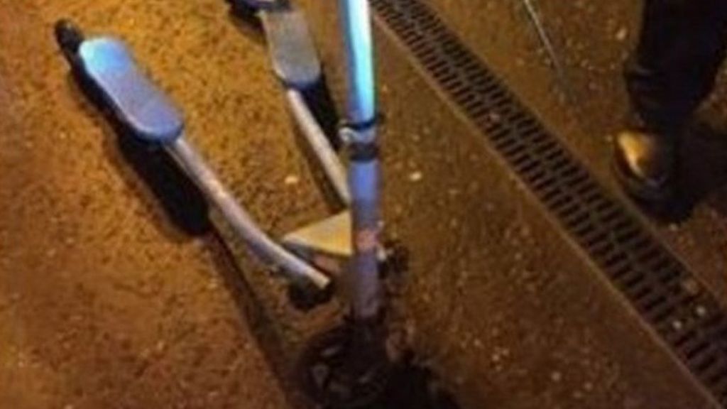 Thrown child's scooter halts busy train in Airdrie
