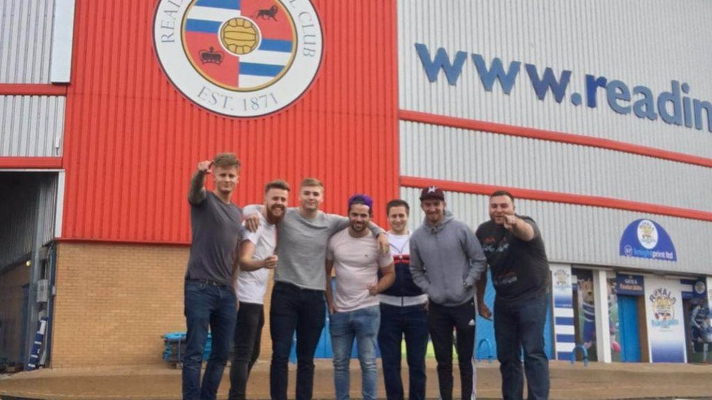 Derby lads party in Reading after football goal challenge