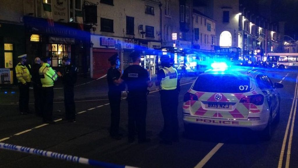 Four injured after car mounts pavement in Leicester