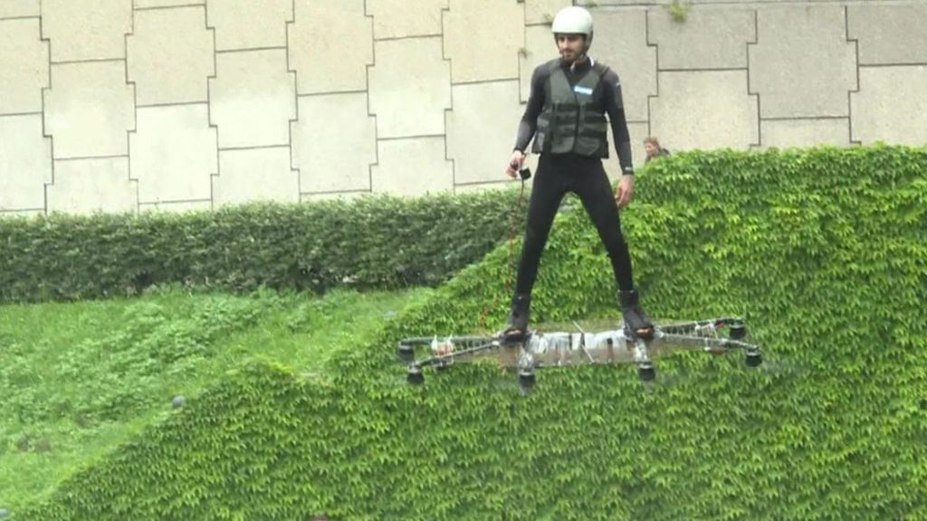 VIDEO: Inventor shows off 'two-minute' hoverboard