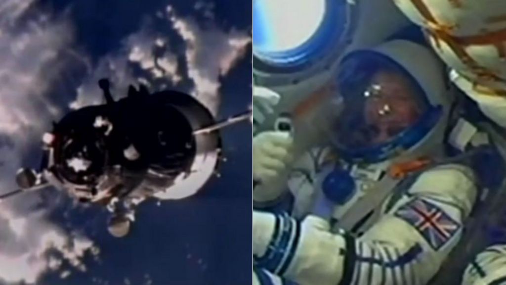 UK astronaut Tim Peake arrives at ISS