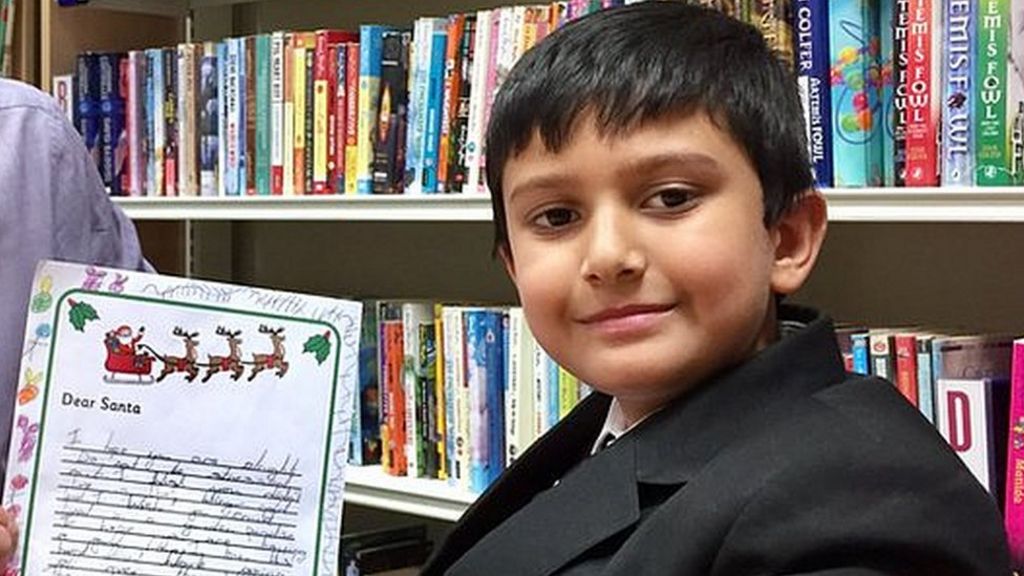 Boy, 7, asks for 'peace in Syria' in Santa letter