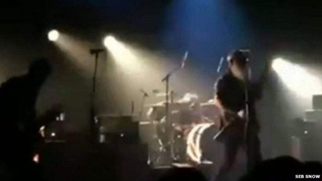 VIDEO: Moment gunfire heard as band plays