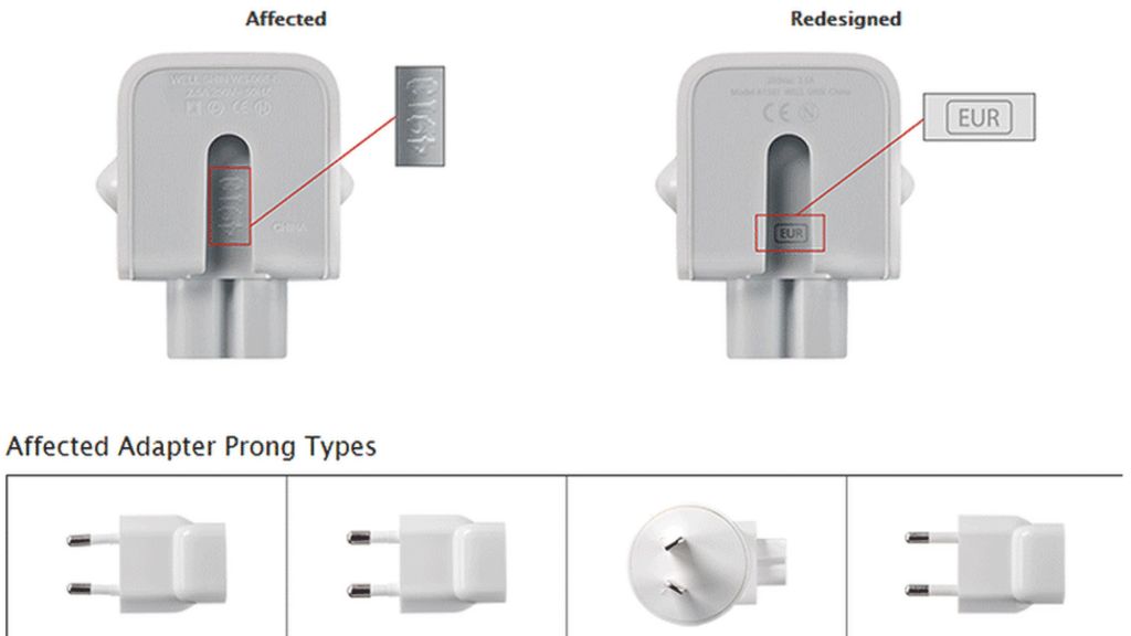 Apple recalls 12 years worth of plugs