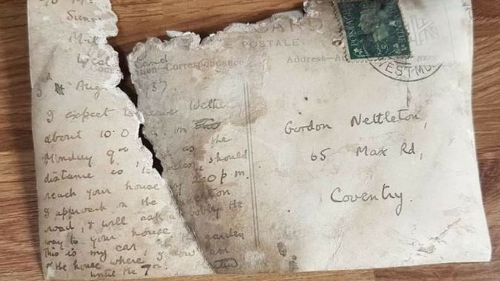 Postcard found during Coventry kitchen revamp to be returned - BBC News