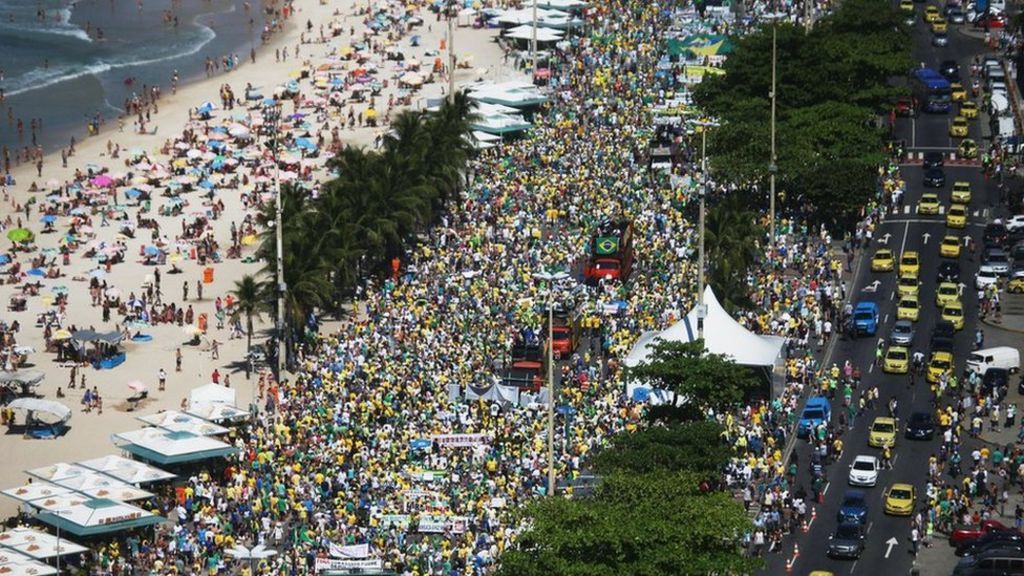 Tens of thousands protest in Brazil