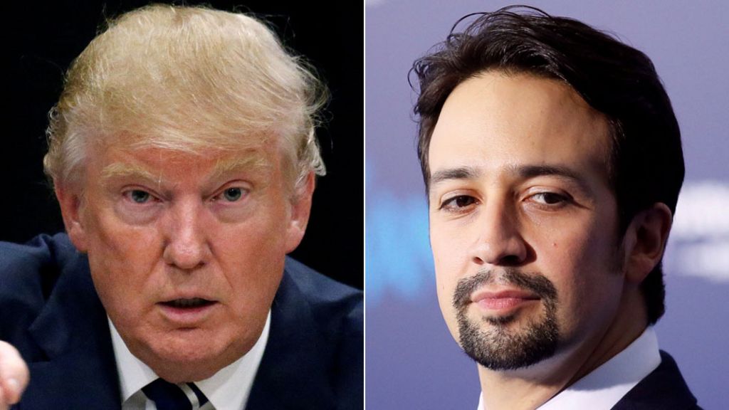 Donald Trump welcome at Hamilton, says Broadway musical's creator