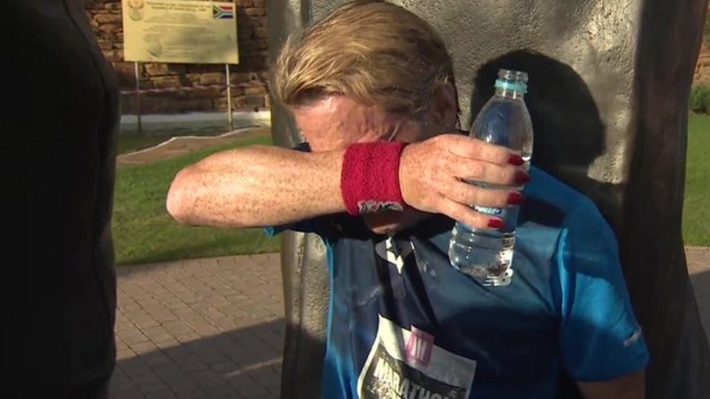 VIDEO: Tears as Izzard finishes 27 marathons