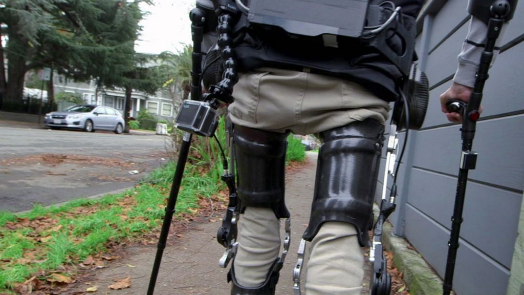VIDEO: Exoskeleton is helping me to walk again