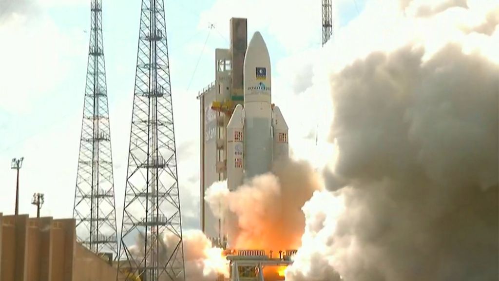 Lift-off for Galileo satellite quartet