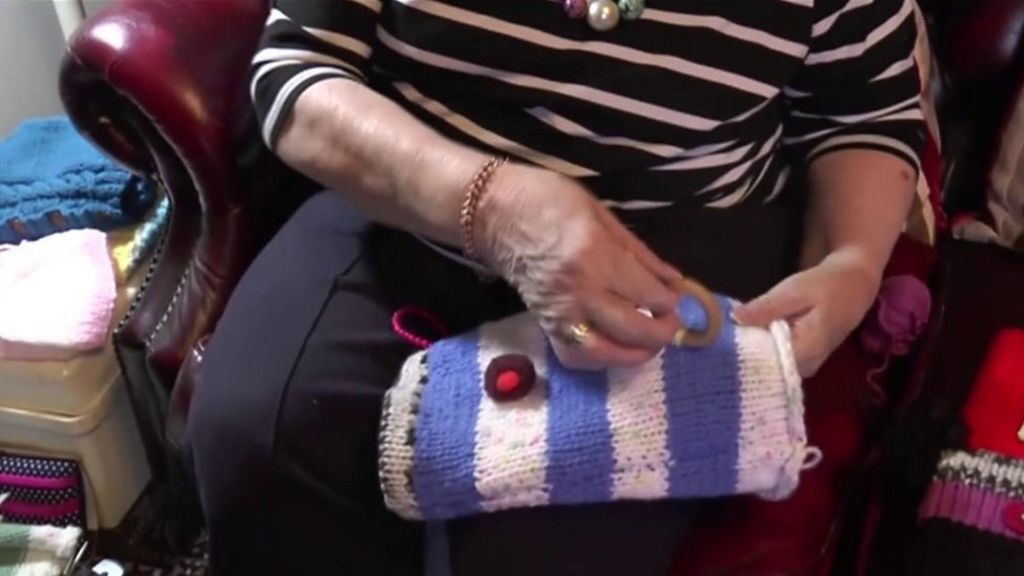 Lancashire knitters 'twiddle muffs' dementia tool plea