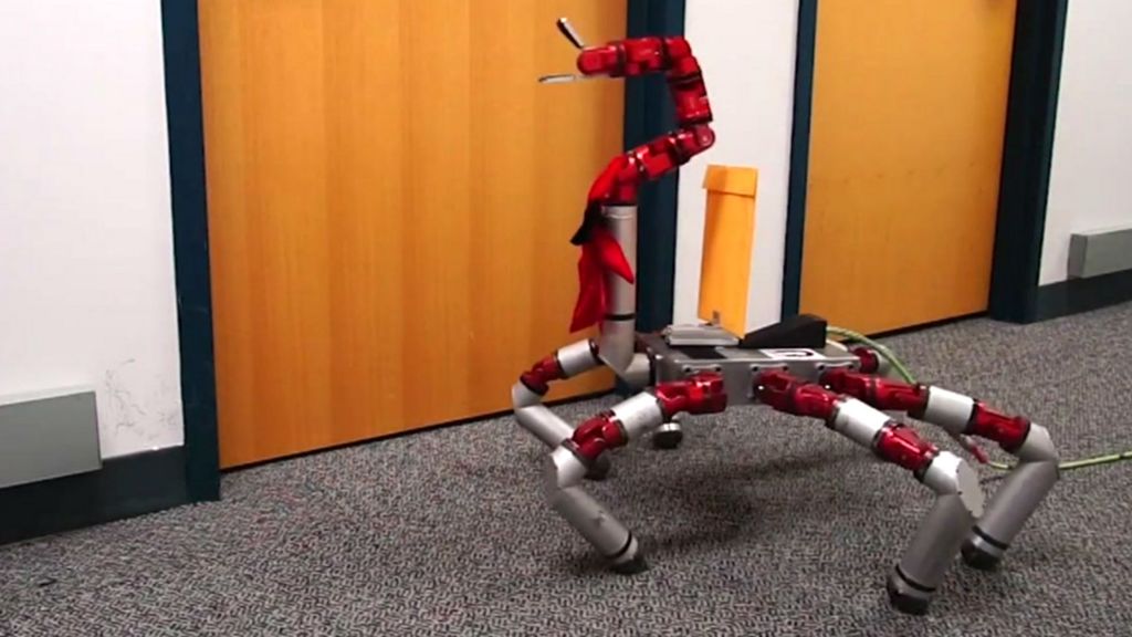 The six-legged 'spider' robot delivering packages