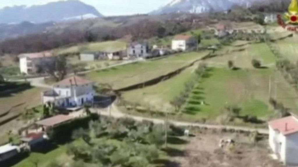 The Italian quake village slipping away a metre a day