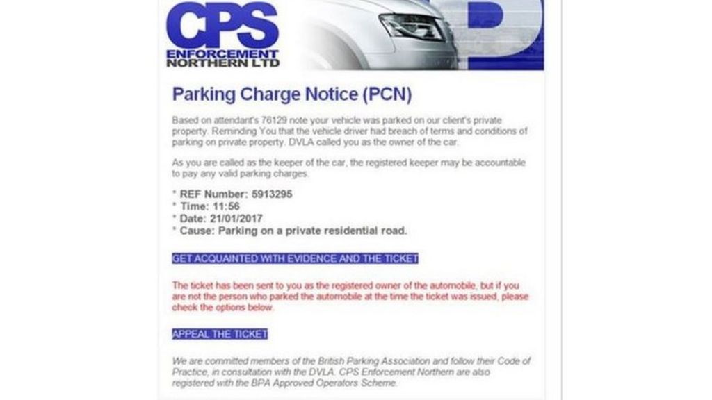 Police warning over parking charge scam